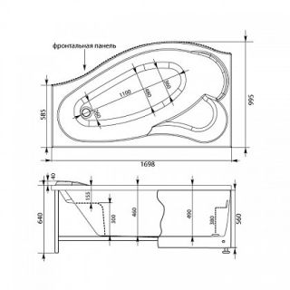 Панель фронтальная Aquanet Palma 170 L